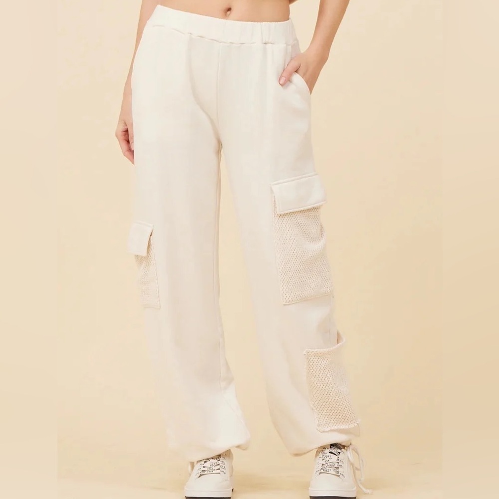 Vintage Havana Mesh Crochet Cargo Pants Size Medium